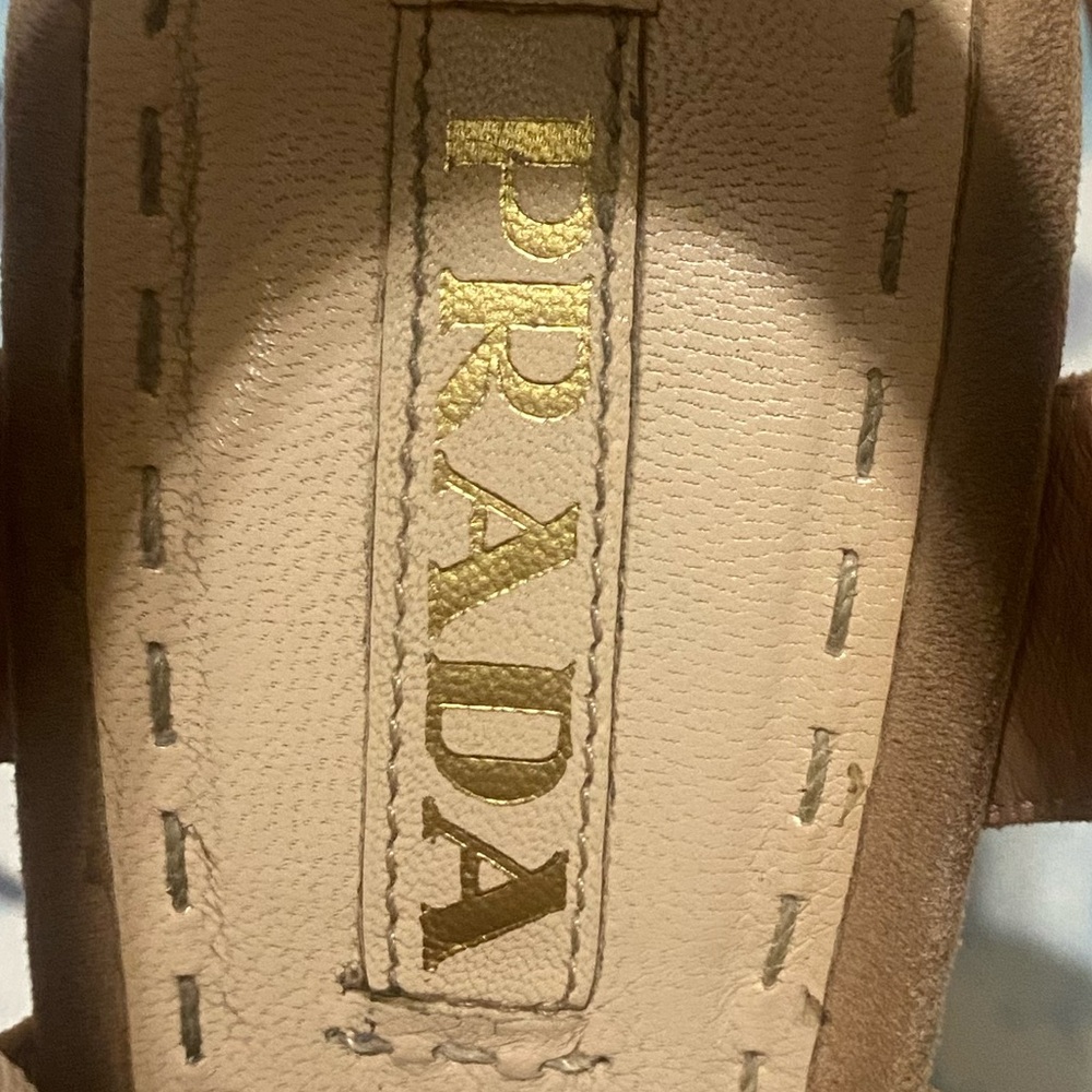 Prada Women's Elastic Suede High Heels Sandals - Picture 7 of 8